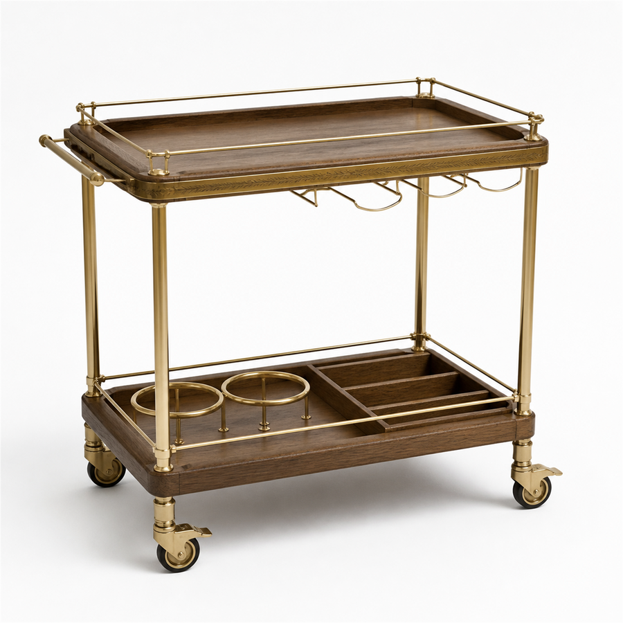 Advent Bar Cart — Brass & Oak