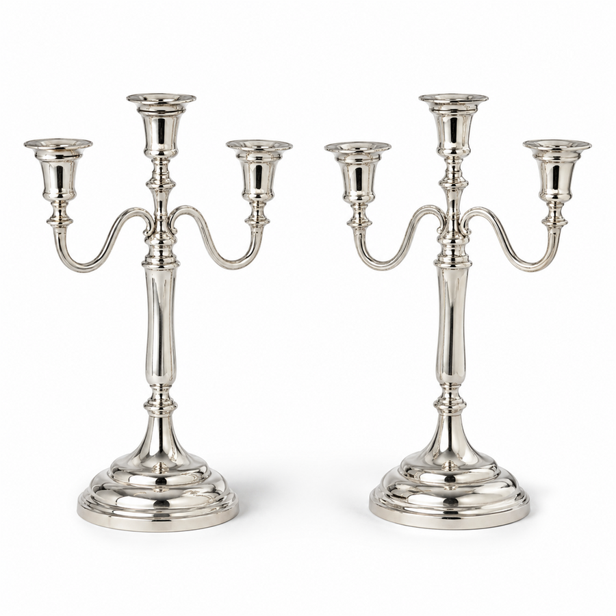 Advent Candelabra Pair — Three-Arm