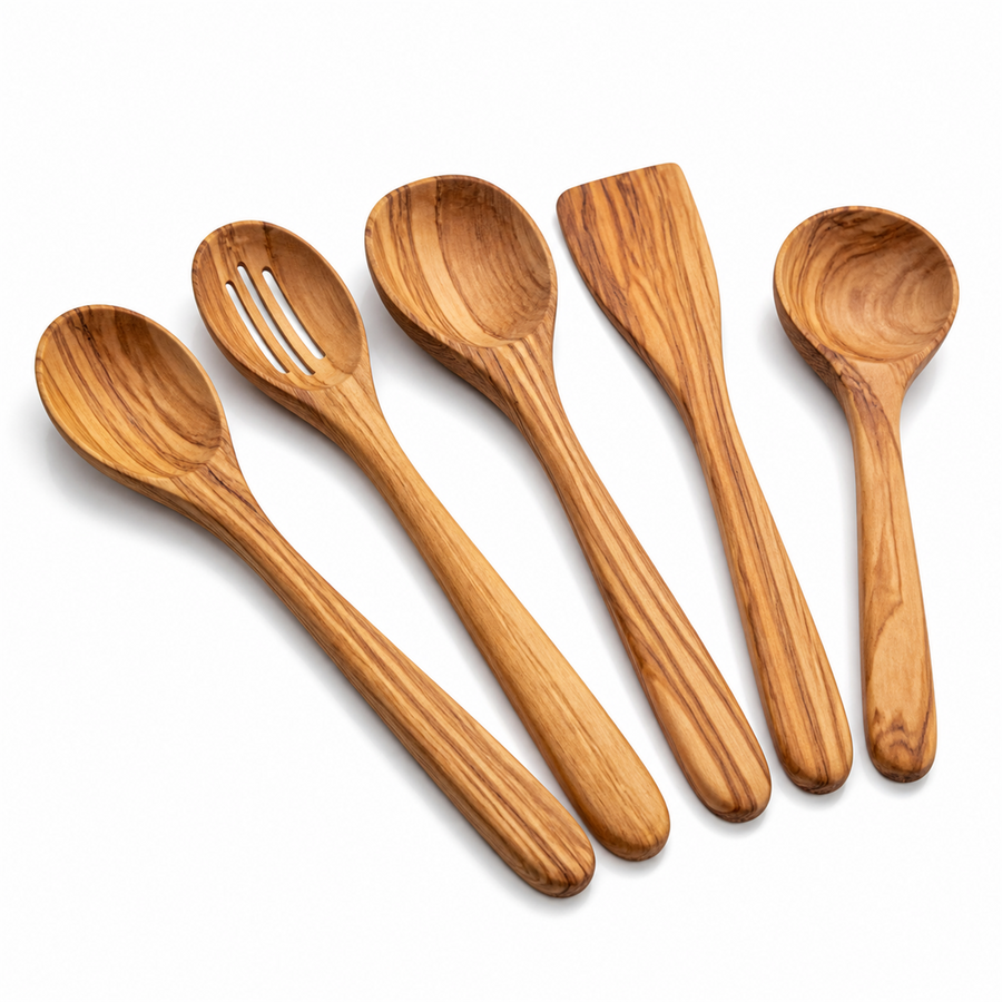 Cooking Spoons — Olive Set of 5