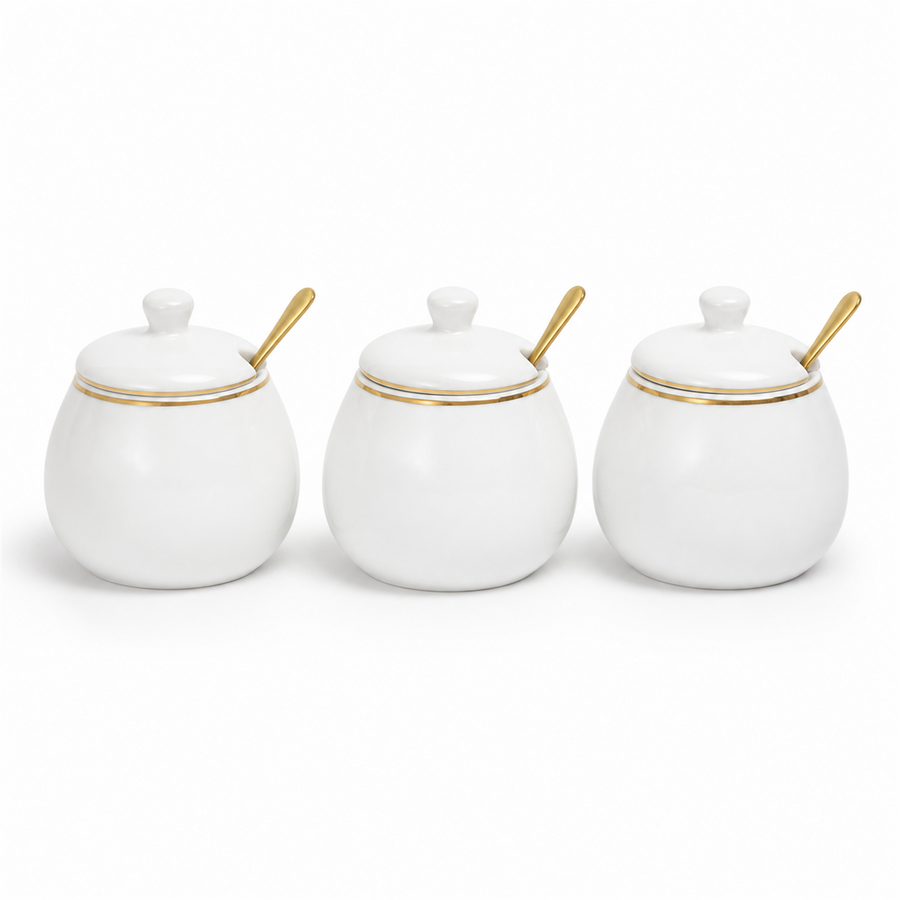 Jam Trio — Porcelain + Spoons
