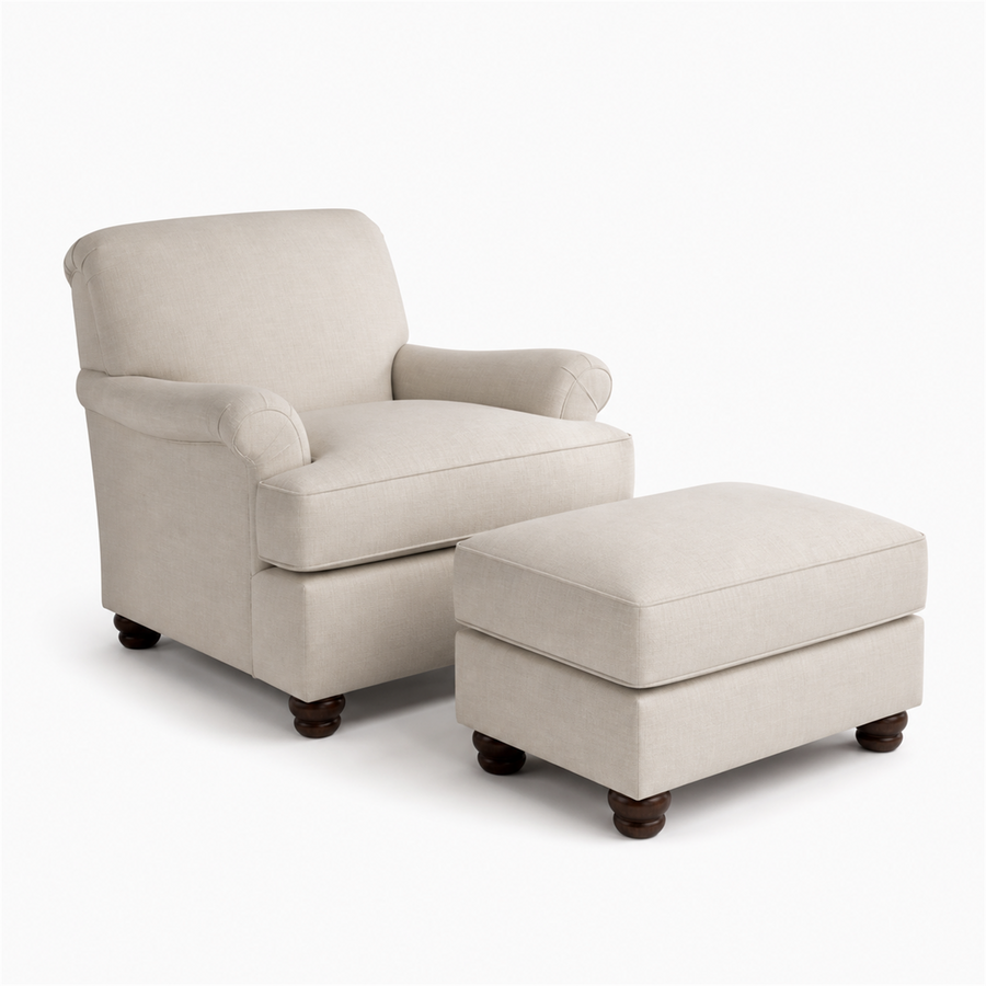 Jardiniere Reading Chair & Ottoman