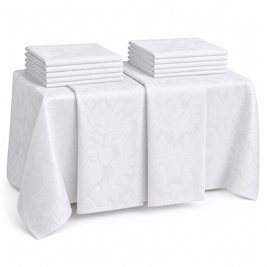 Kaolin Table Trousseau for 12 — Damask
