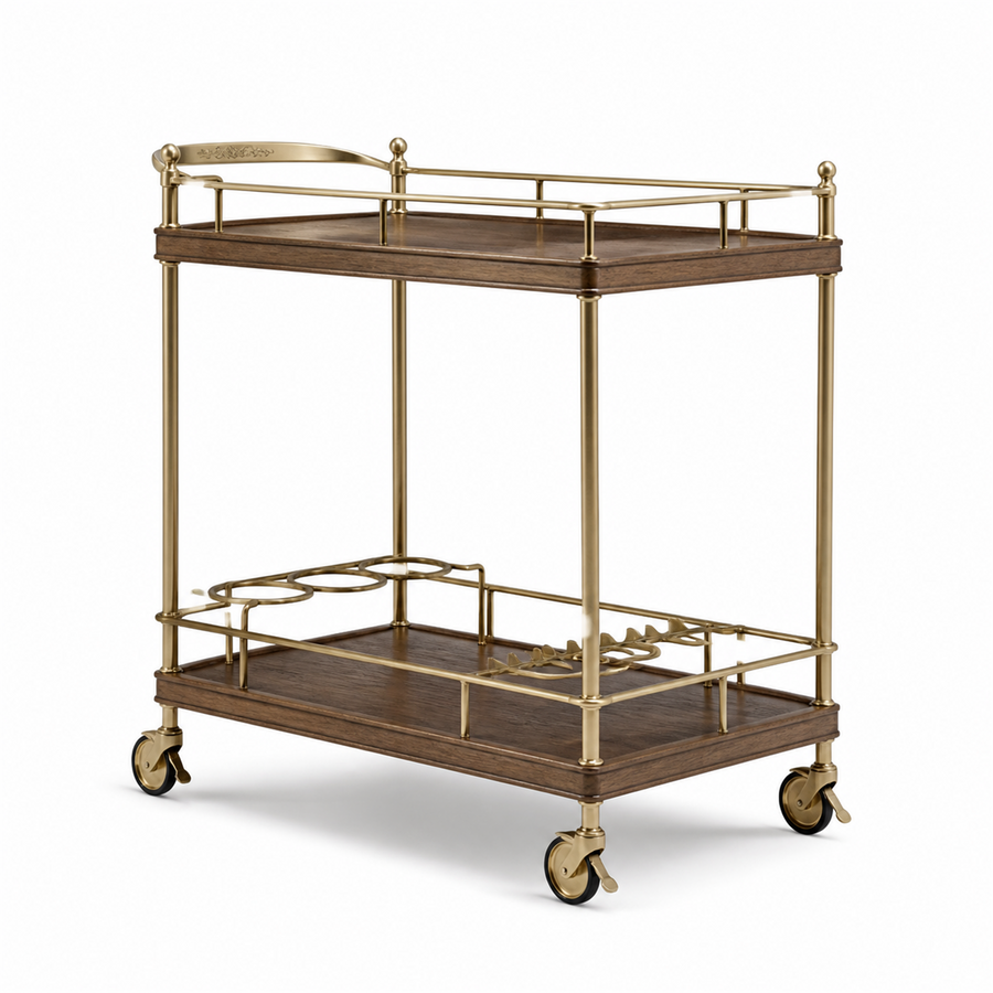 Komora Bar Cart — Brass & Oak