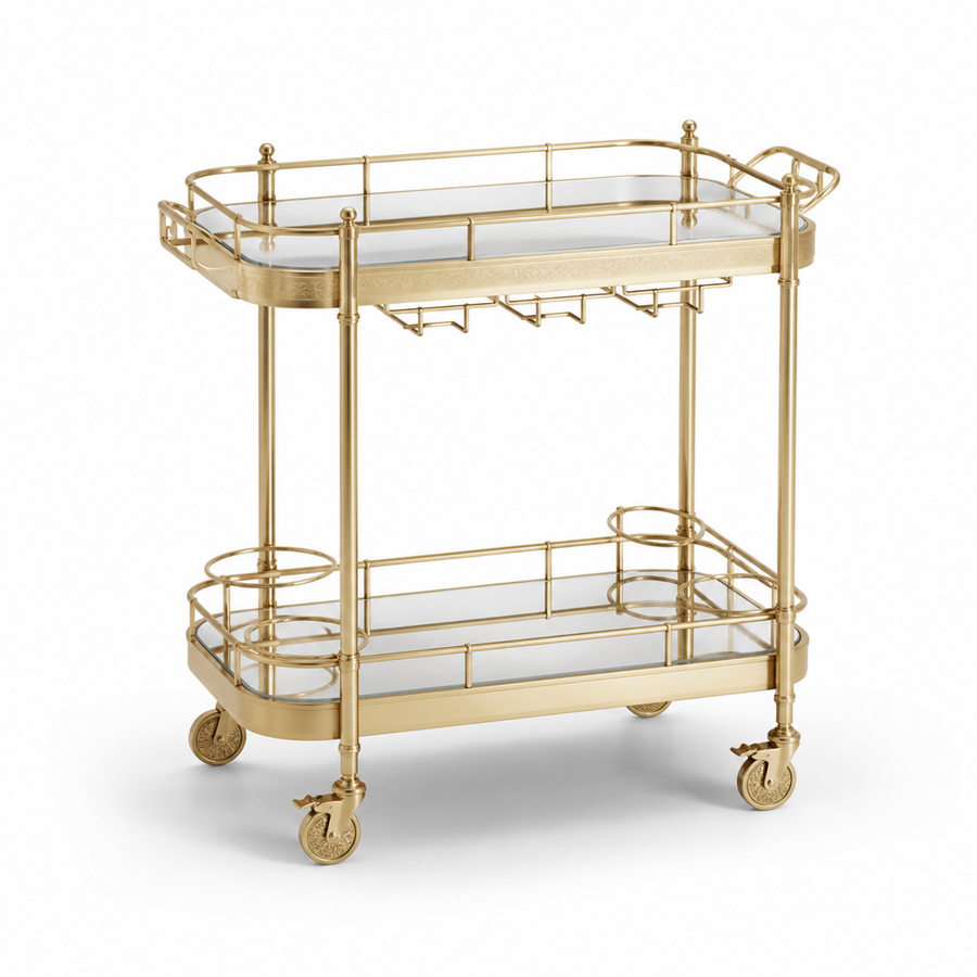 Kotlina Bar Cart — Double Deck, Mirrored