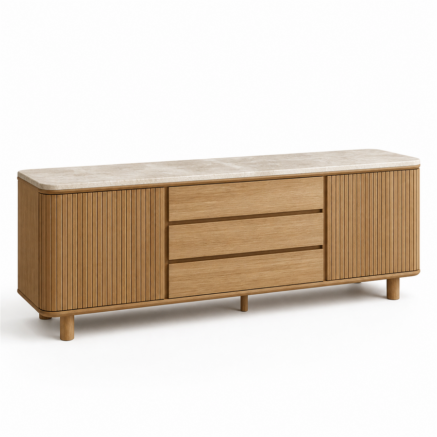 Krajka Credenza 2.2 m — Stone Top