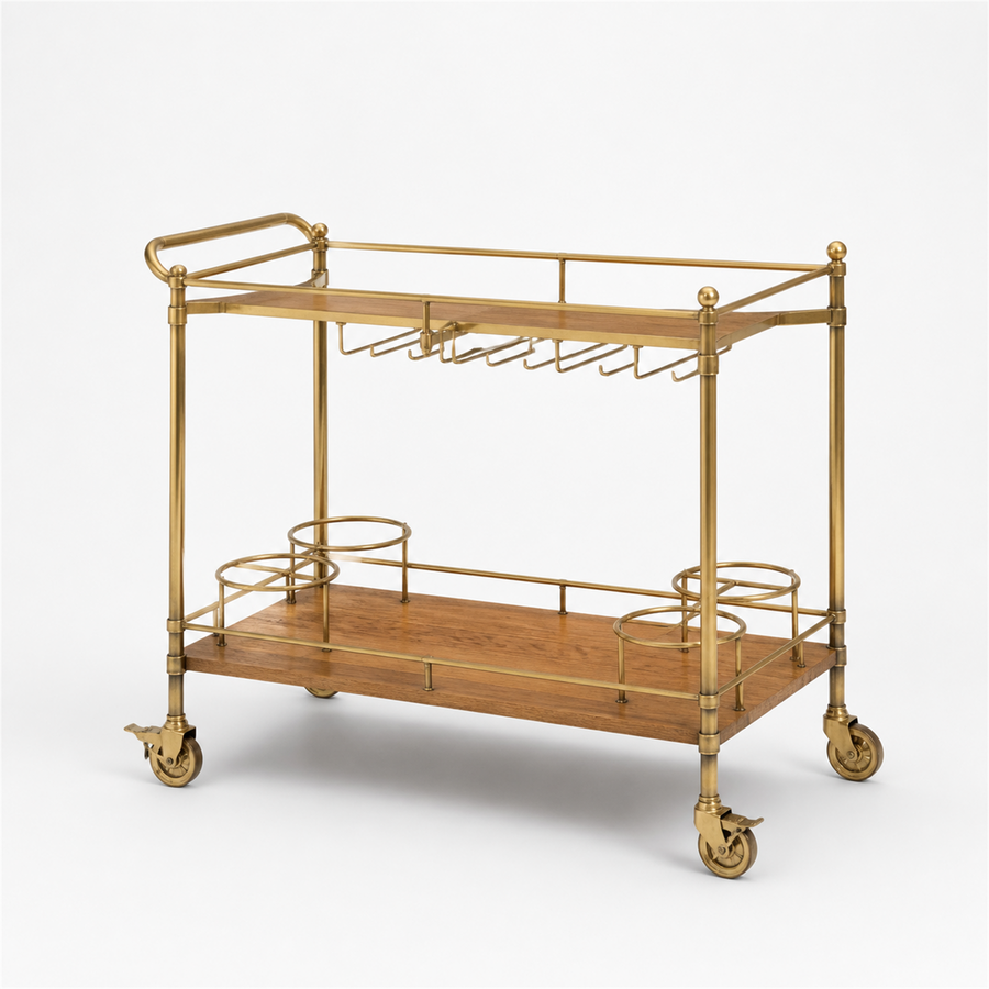 Masopust Bar Cart — Brass & Oak