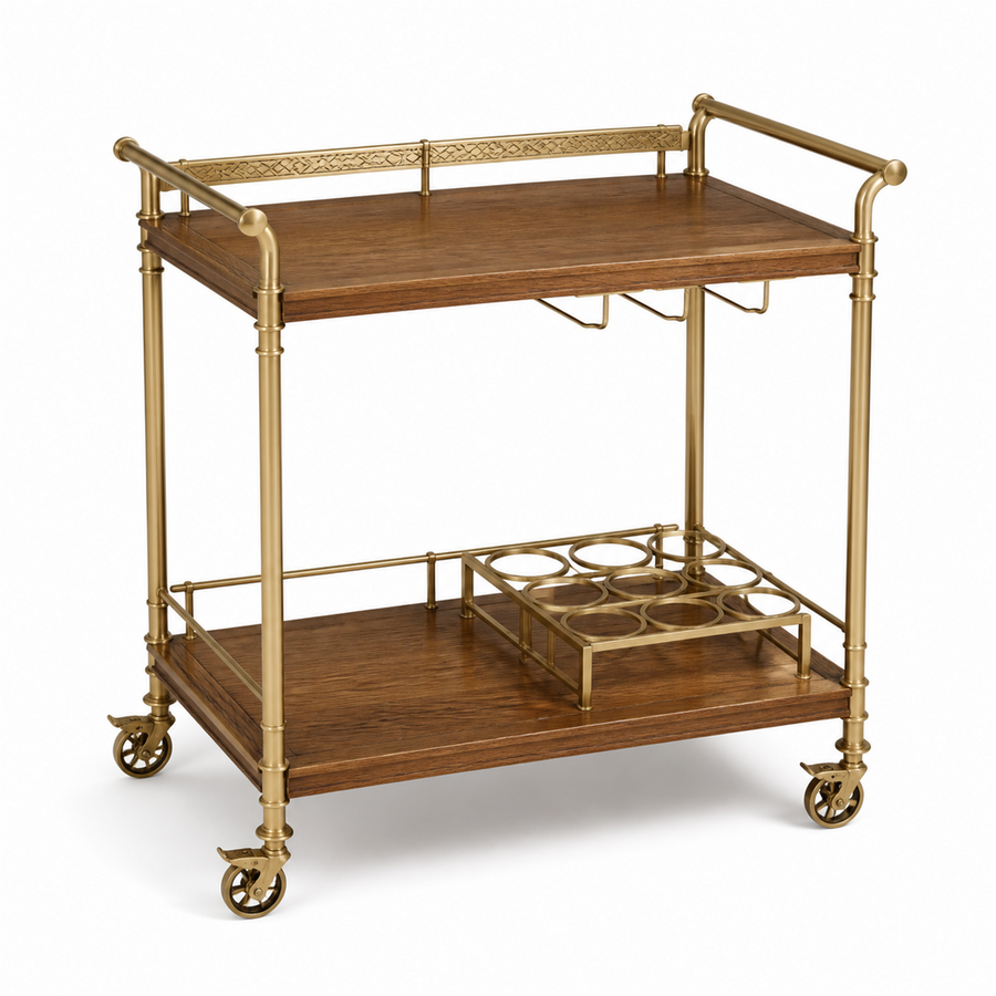 Ohniste Bar Cart — Brass & Oak