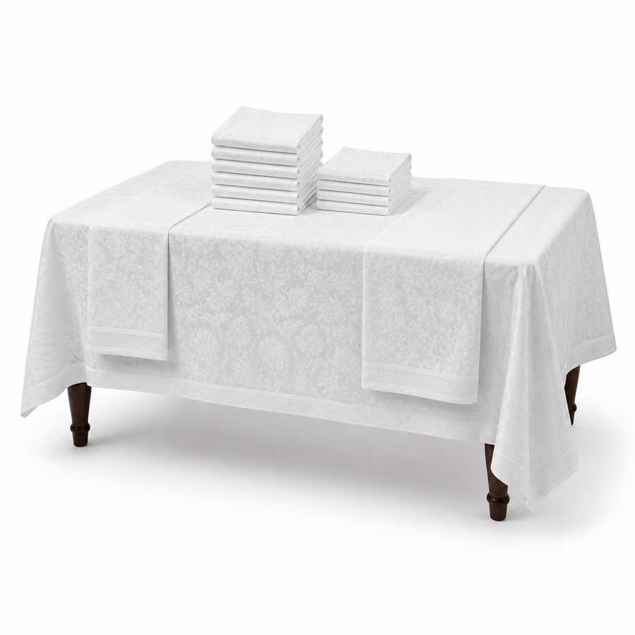 Ottoman Table Trousseau for 12 — Damask