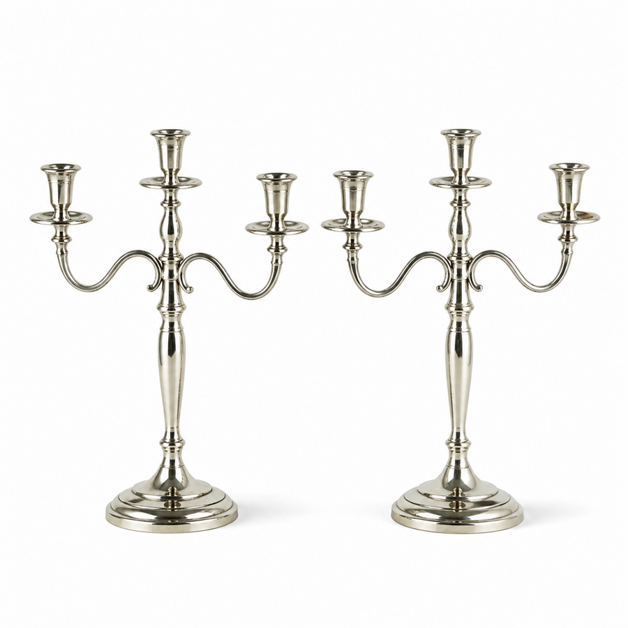 Salonet Candelabra Pair — Three-Arm
