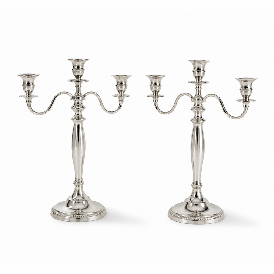 Vyslufka Candelabra Pair — Three-Arm