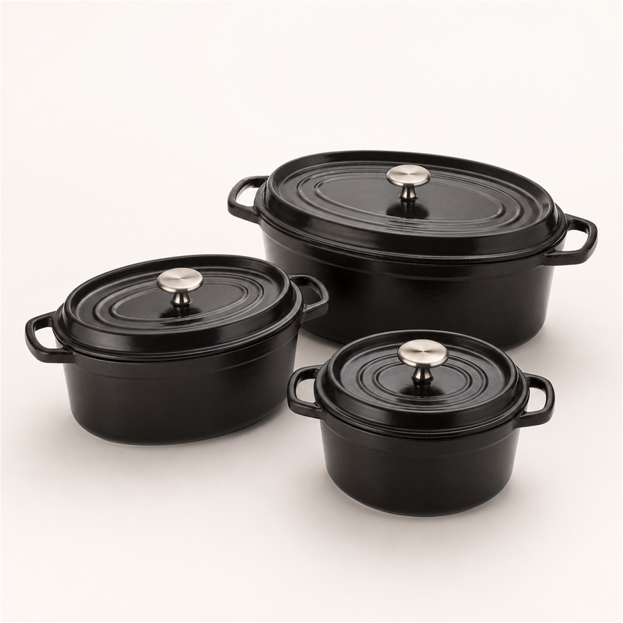Zelezo Cocotte Ensemble — 3 Pieces